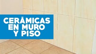 ¿Cómo instalar cerámicas en muro y piso [upl. by Hanfurd]