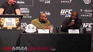 Derrick Lewis Has Beef with Daniel Cormier UFC 226 Presser [upl. by Etnaled]