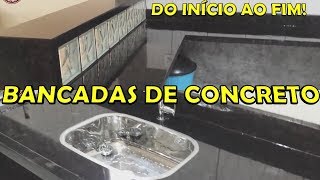 Como fazer bancada de concreto imitando granito verde ubatuba [upl. by Carmina]