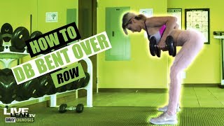 DUMBBELL BENT OVER ROW  Exercise Demonstration Video and Guide [upl. by Auric740]