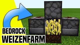 Minecraft Bedrock Weizenfarm  die kleinste und schnellste Weizenfarm [upl. by Mcafee]