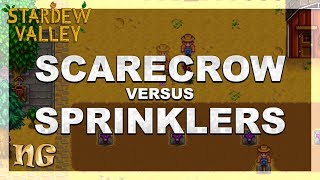 Stardew Valley Tips Scarecrow versus Sprinklers  layout optimization 2018 [upl. by Madda281]