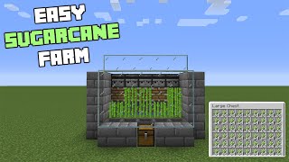 Minecraft Easiest Automatic Sugarcane Farm 120 WORKING [upl. by Hartill207]