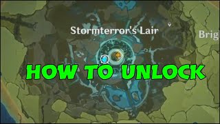 Genshin Impact Stormterror lair locationHow to Enter and unlock statue of the seven [upl. by Eyde312]