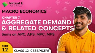 Class 12 Macroeconomics Ch 7  Aggregate Demand amp Related Concepts  12  Sums on APC APS MPC MPS [upl. by Lazar367]