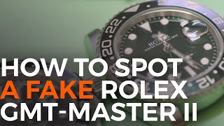 How to Spot a Fake Rolex GMTMaster II [upl. by Anallij]