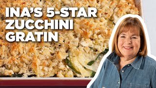 Ina Gartens TopRated Zucchini Gratin  Barefoot Contessa  Food Network [upl. by Marge]