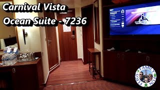 Carnival Vista Ocean Suite Cabin 7236 [upl. by Hulen]