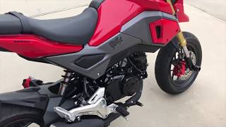 2018 Honda Grom Yoshimura RS2 vs Stock Exhaust [upl. by Ahsemac331]