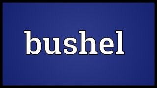 Bushel Meaning [upl. by Geoffry]