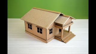 Make a Beautiful House from Cardboard  simple DIY [upl. by Dominus]