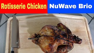 Rotisserie Whole Chicken Recipe NuWave Brio 14Q Air Fryer Oven  5lb [upl. by Fesuoy326]