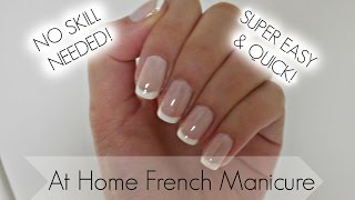 Easiest French Manicure Tutorial EVER [upl. by Elaine]