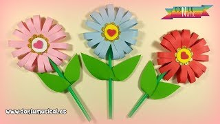 Cómo hacer FLORES DE PAPEL en 5 minutos 🌸🌼🌺 RECICLAJE [upl. by Edya]