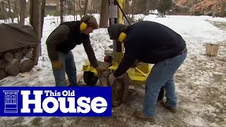 How to Split Logs for Firewood  This Old House [upl. by Magdaia]