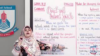 Class 9 amp 10  English Grammar  Lecture 24  DirectIndirect Speech  Allied School [upl. by Eelsnia]