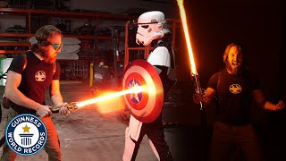 Worlds First Lightsaber  Guinness World Records [upl. by Azaleah]