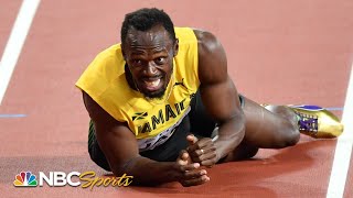 Usain Bolts last race ends in disaster photo finish  NBC Sports [upl. by Oiramaj]