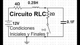 ✅ CIRCUITO RLC Condiciones iniciales y finales costantes de la solución de ecuaciones diferenciales [upl. by Norreg454]