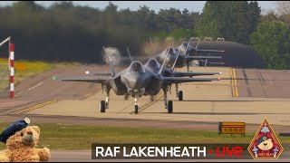 LIVE US AIR FORCE FIGHTER TOWN F15 amp F35 ACTION • 48TH FIGHTER WING RAF LAKENHEATH 030325 [upl. by Yhtnomit146]