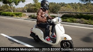 2013 Honda Metropolitan  2000 Scooter Comparison  MotoUSA [upl. by Eibbor]