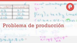 Programación lineal problema de producción [upl. by Adaliah]