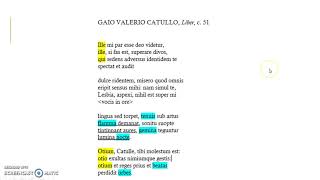 Catullo carme 51 lingua [upl. by Kcirdef]