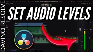 How to Set Audio Levels in DaVinci Resolve  Tutorial [upl. by Armanda]