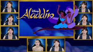 Aladdin  A Whole New World Acapella Cover Lyric Video [upl. by Neddy66]