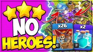 Overpowered No Hero 3 Attack You Will Love TH10 Electrone LaLoon Attack Strategy in Clash of Clans [upl. by Mossman]