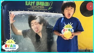 DUNK TANK CHALLENGE EXTREME PARENT VS KID Family Fun Activities with Ryan ToysReview [upl. by Euseibbob41]