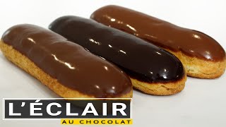 Léclair au chocolat forme parfaite et 3 types de glaçage [upl. by Oiuqise62]