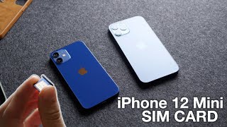 iPhone 12 Mini How to InsertRemove SIM Card [upl. by Annovad617]