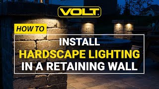 How to Install a Hardscape Light in a Retaining Wall  Landscape Lighting Installation Tips [upl. by Hassin57]