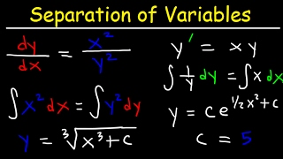 Separable First Order Differential Equations  Basic Introduction [upl. by Nedda397]