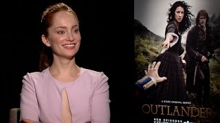 OUTLANDER Lotte Verbeek Talks Geillis’ Big Reveal and Naming Costumes [upl. by Eolhc250]