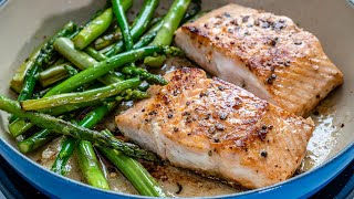 Keto Recipe  One Pan Salmon and Asparagus [upl. by Pedaiah]