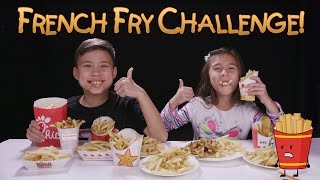 FRENCH FRY CHALLENGE w Homemade Zucchini Fries Prank [upl. by Eltsyrhc]