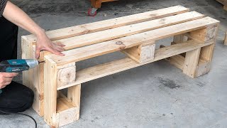 Amazing Woodworking Projects From Old Pallets  How To Make Chairs from Pallets [upl. by Arni632]