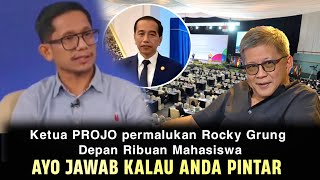 Ketika Rocky Gerung Kalah Debat Sama Ketua Projo Soal Jokowi Depan Ribuan Mahasiswa [upl. by Eiroj]