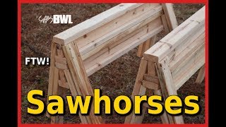 How to Build Sawhorses From 2x4 [upl. by Naivatco42]