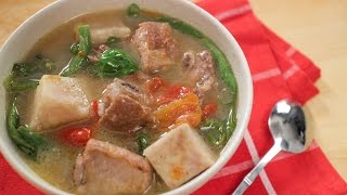 Filipino Sinigang Recipe w Pork Ribs  Asian Recipes [upl. by Rosario]