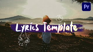 Free Lyrics Title Template  Premiere Pro [upl. by Lagasse]