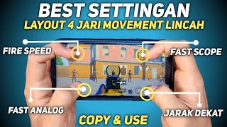 SETTINGAN KONTROL LAYOUT 4 JARI TERBAIK UNTUK PEMULA PUBG MOBILE [upl. by Nomor723]