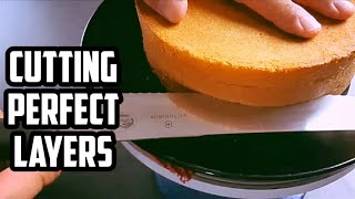 Genoise Genoese Sponge  baking and cutting into layers  baking for beginners [upl. by Chiaki798]