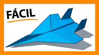 FÁCIL F15 Avión de papel 💙 Cómo hacer un increíble avión de papel de guerra que vuele mucho [upl. by Atekihc]