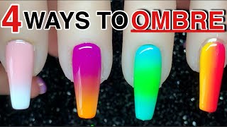 4 WAYS TO OMBRÉ WITH GEL POLISH  Nailsbykamin [upl. by Pelaga]