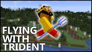 How To Fly Using TRIDENT In Minecraft [upl. by Anselme818]