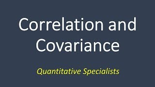 Covariance and Correlation Standard Deviation Variance [upl. by Fougere]