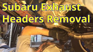 Subaru Exhaust Header Removal [upl. by Arleyne]